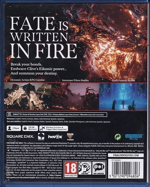 Final Fantasy XVI - PS5 (A Grade) (Genbrug)